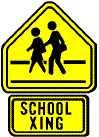 School Xing Sign