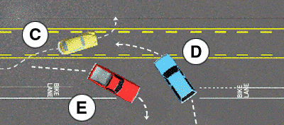 Left turn center lane